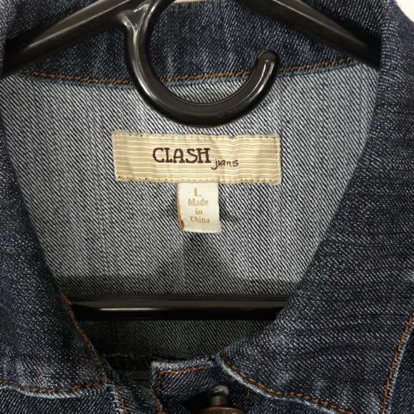 Girl's Clash Jeans Denim Jacket Size Large - Picture 3 of 6